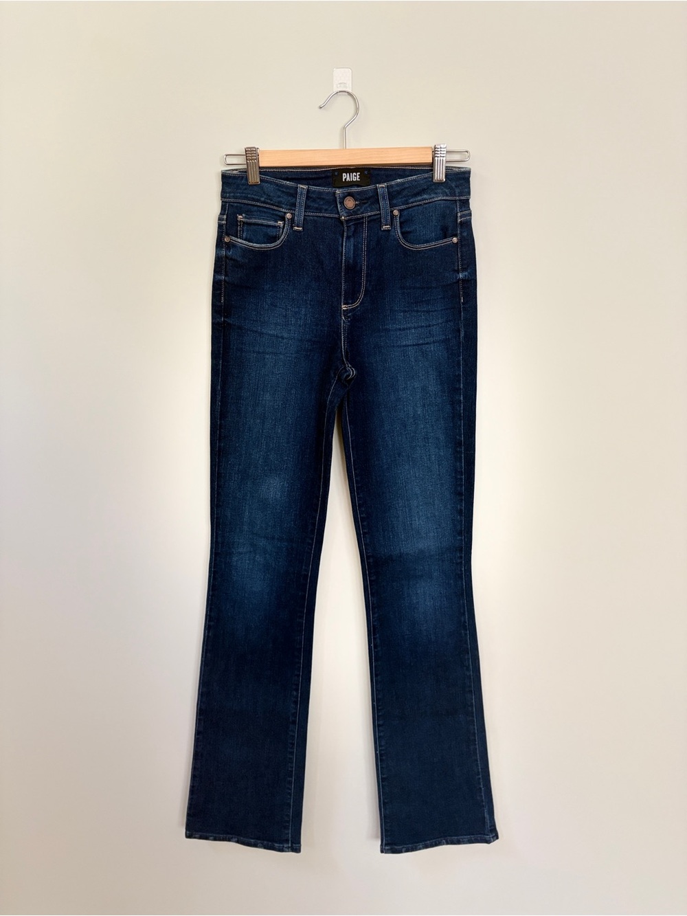 PAIGE Manhattan High Rise Dark Blue Jeans 27
